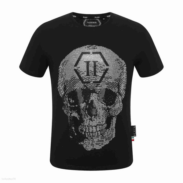 Plein Bear T-shirt Mens Designer Tshirts Brand Vêtements Pp Skull Men T-shirt Round Nou Ss Stones Classical Hip Hop Streetwear Tshirt Top Tees PB 160634