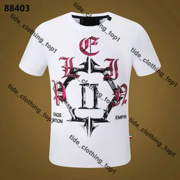 Plein Bear T-shirt Mens Designer Tshirts Brand Vêtements Himestone Skull Men T-shirts classiques Hip Hop Tshirt Top Casual Top Tees Philipe Plein Shirt 806