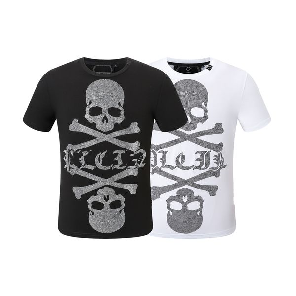 CAMISETA PLEIN BEAR Camisetas de diseñador para hombre Ropa de marca Rhinestone PP Skull Hombres CAMISETA CUELLO REDONDO SS STONES Clásico Hip Hop Streetwear Camiseta Top Tees PP2145