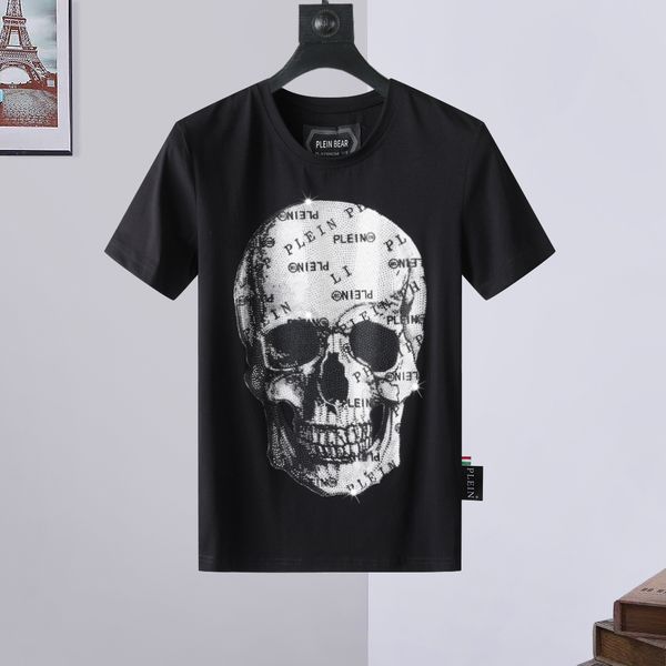 Plein Bear T Shirt Mens Designer Tshirts Ropa de marca Rhinestone PP Skull Men Camiseta redonda SS SS SS Y CON CRISTALES Camas de camiseta 161681