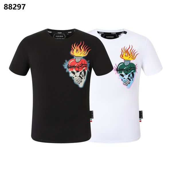 CAMISETA PLEIN BEAR Camisetas de diseñador para hombre Ropa de marca Rhinestone PP Skull Men CAMISETA CUELLO REDONDO SS LOVE TATTOO PLEIN CON CRISTALES Camiseta de hip hop Top Tees 161718