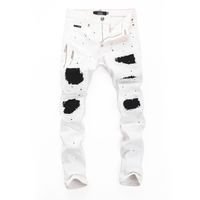 Plein Bear White Men's Jeans Classical Fashion Pp Man pantalon denim Rock Star Fit Mens Design décontracté jeans Ripped Jeans Skinny Skinny Biker a-ateting Pantalon 157502
