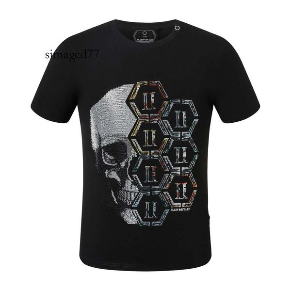 Plein-brand Camisetas lisas de manga corta Camiseta de diseñador Hombres Diseñador Pleins Phillip Camiseta Moda Calaveras Philipps PP Killer Teddy Bear Tops Beach Sum 483