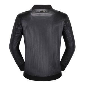 pleinbrand hommes pp crâne broderie veste de fourrure en cuir épais col de baseball veste manteau simulation moto p6948