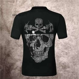 Pleins Hombres transpirables Philipps Nuevo diseñador para hombres Fit Diseñador caliente 2021 Camiseta Phillip Plain Skull PP Slim Polo Shirt Trend Stick Drill Manga corta 519