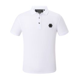 pleinxplein design Polos pour hommes Loisirs d'été POLO plein T-shirt revers coton Slim simple manches courtes mode pp 9011 couleur