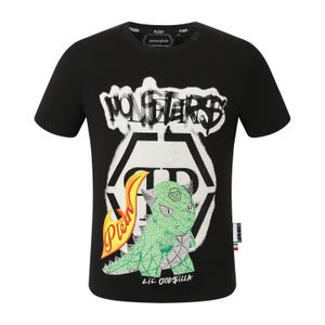 pleinxplein ontwerp heren t-shirts ontwerper slanke fit pp t-shirt zomer steenton ronde nek platen shirt schedels streetwear zwart m-xxxl 407 kleur