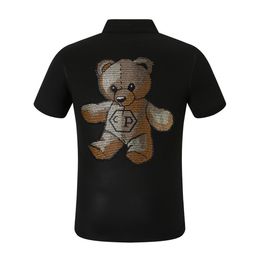 Pleinxplein design Camisetas de hombre Verano ocio POLO camiseta plein pp algodón Slim Bear patrón manga corta moda 9003 color