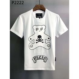 Pleinxplein Shirt KSE T-shirt pour hommes T-shirt Men Designer Skull Diamond Shirt Short Plein Globe Dollar Brown Bear Brand O-Neck High Philipe Plein T-shirts 411