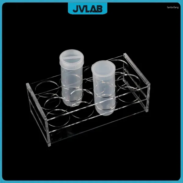 Rack en plexiglass pour tube à centrifugeur 100 ml support Place 8 tubes transparent porte-test diamètre 40 mm