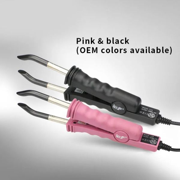 Pinces LOOF618 température constante Extension de cheveux fer kératine liaison fusion connecteur de chaleur soins des cheveux outils de coiffure couleur rose noir