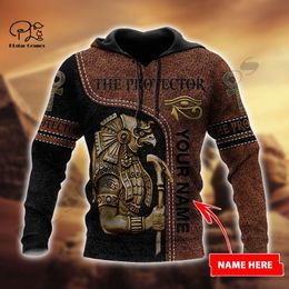 PLstar Cosmos 3DPrint est Égypte ancienne Nom personnalisé Unique Unisexe Hommes Femmes Hrajuku Streetwear Casual Hoodies Zip Sweatshirt6 220713