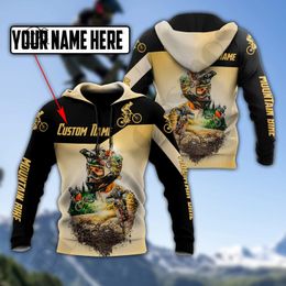 Plstar cosmos 3dprint est mountainbike aanpassing naam gepersonaliseerde unieke mannen vrouwen casual streetwear hoodies zip sweatshirt 220713