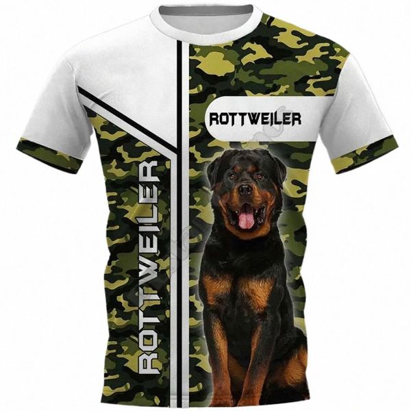 Plstar Cosmos Camoue Rottweiler Camiseta con estampado 3D Harajuku Streetwear camisetas divertidas perros hombres para mujeres manga corta N0O2 #