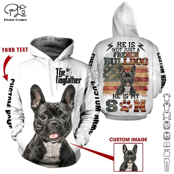 PLstar Cosmos Lindo Bulldog Francés 3D Impreso Animal Sudaderas Con Capucha Sudaderas Con Capucha Para Hombres Y Mujeres Casual Streetwear Estilo F01 220713