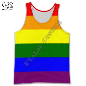 Plstar Cosmos Homosexual Love Rainbow Flag 3D Fashion Summer Top d'été pour hommes femmes décontractées Veste de plage R25 220708