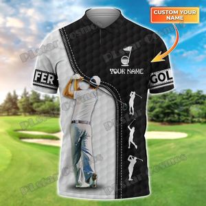 Plstar Cosmos Nom personnalisé Golf 3D Polo Polo Polo Summer Casual Short à manches Gift For Golf Lovers Pol60