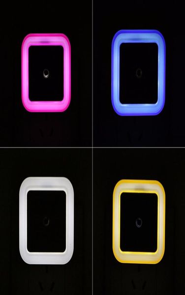 Pluging LED Night Light Auto Capteur 220V Wall Socket Lampe de nuit pour la chambre pour bébé