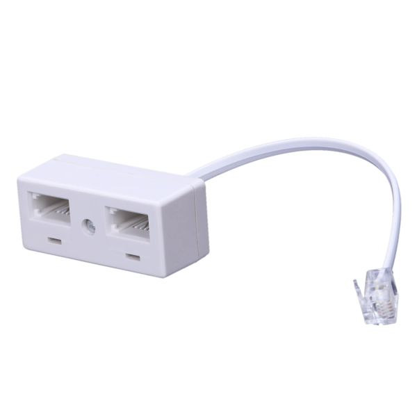 Convertidor de enchufe a conector telefónico dual UK BT RJ11