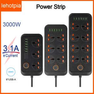 Sluit EU/UK/US Power Strip Plug Multitap Extension Cable Electrical Socket met USB Fast Charing Smart Home Multiprise Network Filter