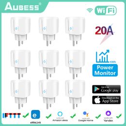 Enchufes Ewelink Wifi Smart Plug 20A Smart Socket con Función de sincronización de monitoreo de energía Control de voz Trabajo con Alexa Google Home Yandex