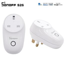 Pluggen Hot Sonoff S26 WiFi Smart Socket Wireless Plug US Power Sockets Smart Home Switch Work met Alexa Google Assistant IFTTT