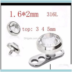 Stekkers Jewelryplugs Tunnels 316L Roestvrij Staal Skin Diver Piercing Micro Dermal Sieraden Body Drop Levering Xs0Bx217t