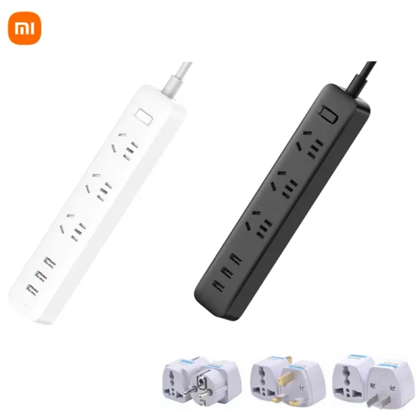 Plugs Original Xiaomi 3 USB 3 Port Fast Charge 2.1A USB Smart Power Power Power Chargeur Portable Strip Purt Adaptateur pour le téléphone