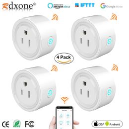 Pluggen Smart Plug, RDXone Mini WiFi Outlet werkt met Alexa, Google Home, ondersteunt alleen 2,4 GHz -netwerk