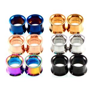 Bouchons Tunnels 12pcs / lot alésoir d'expansion d'oreille en acier inoxydable 320mm bijoux de perforation humaine euraméricaine mélanger la couleur envoyer la livraison directe Dhdlk