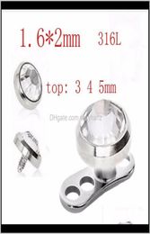 Plugs Tunnels Drop Livrot 2021 316l Sket en acier inoxydable Pierge Piercing Micro Dermemal Bielry Corps GCWJA3663978