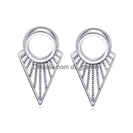 Tapones Túneles Oído Piercing Camillas Acero inoxidable Moda Cuerpo Joyería Expansores Calibres Pendientes 616Mm Ventas al por mayor Gota Dhgarden Dhqxy