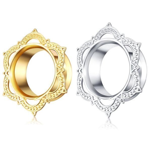 Plugs Tunnels Fashion Ear 6Mm-16Mm Gauges Rhombus Angles Piercing Body Jewelry Pendientes de túnel de acero inoxidable para hombres y mujeres Drop De Dh6Ay