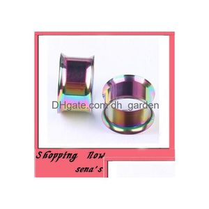 Plugs Tunnels Mix 516Mm 50Pcs / Lot En Acier Inoxydable Arc-En-Bouchon D'oreille Tunnel Corps Bijoux Chair Piercing Drop Delivery Dhgarden Dhxha