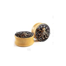 Pluggen tunnels hout voor mannen dames 616 mm aangepast houten oormeters oorbellen oorbellen body sieraden brancard kit drop levering dhgarden dhpnr