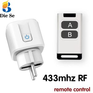 Bouchons Universal Remote Control Mini Electrical Sockets 433MHz RF Smart Plug 220V 16A SOGNE SOGNE STOCKET POUR LED d'appareil domestique Home