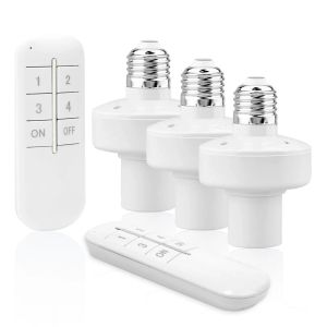 Pluggen draadloze afstandsbediening Smart Switch E27 Lamphouder 20m Bereik 220V Huis Multi -lichtschakelaar E27 BULB BASE LICHT SOCKETSCHAKKEN