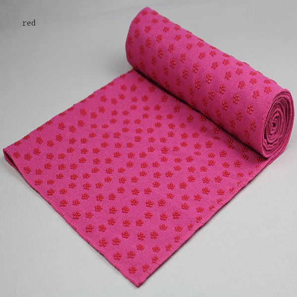 Tapis multicolores à pois prune Exercice de fitness pour femmes Drapé Couverture de yoga Tapis de sport Serviettes épaisses Couvertures de serviettes lavables en machine antidérapantes XG0010