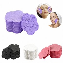 Pruimvormige gezichtsreinigingssponsje voor peelingmasker Facial Spa Massage Make-up verwijderen Dikkere Compr Natuurlijke cellulose 74ly #