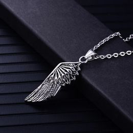 Plumas Anhänger Halsketten Damen Herren Edelstahl Hip Hop Schmuck für den Hals Mode Weihnachten Valentinstag Geschenke für Freundin Großhandel