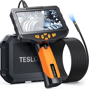 Raccords à plomb Teslong 5 pouces IPS Caméra d'inspection Endoscope à double objectif avec 7 LED 5000mAh Lampe de poche 32GB 230422