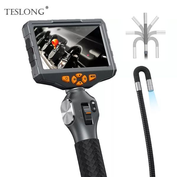 Teslong 8.5MM Endoscope Articulé 5 pouces IPS 180 Degrés Direction Caméra d'Inspection Vidéo Endoscope pour Mécanique Aéronautique 230422