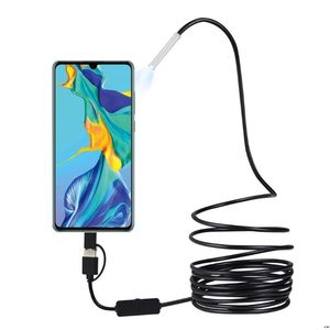 Plumb -fittingen USB endoscoop 3 in 1 borescope 3,9 mm Ultra dunne waterdichte camera Micro en type C voor Android -telefoon Windows PC Mac 230422