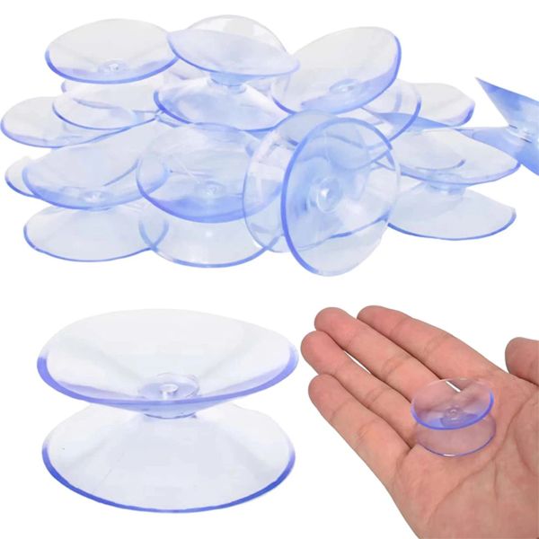 Plagadores 10 piezas de plástico de doble cara taza de succión vacío almohadilla de chupas transparentes para la ventana del automóvil de vidrio
