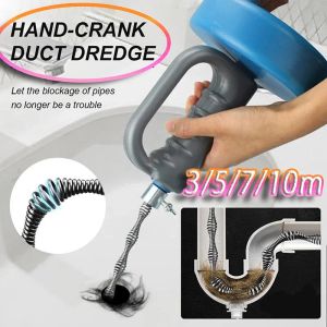 Pungers 3/5/7/10m Pipe de toilette Dredging Everging Manual Sink Hair Clog Remover Pipe de vidange Blocage Home Hôtel ACCESSOIRES