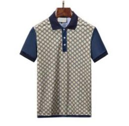 Polos multi-broderies pour hommes, manches côtelées, Design à la mode, ourlet fendu, extensible, haut de marque, vêtements de marque, grande taille 3XL