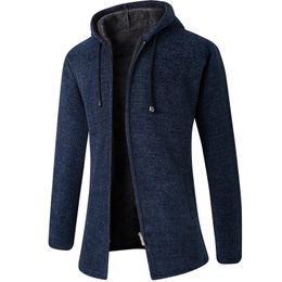 Plus cachemire cardigan manteau pull mâle version coréenne de la tendance en automne et en hiver longue tranchée 240130