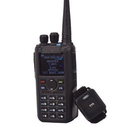 Freeshipping PLUS Ham walkie talkie dual-band digitale DMR en analoge GPS APRS bluetooth PTT tweerichtingsradio met pc-kabel Beftw