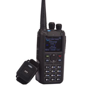 Freeshipping Plus Ham Walkie Talkie Dual Band Digital DMR en Analoge GPS APRS Bluetooth PTT Two Way Radio met pc-kabel