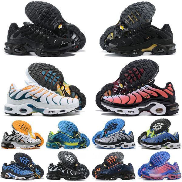 Plus zapatillas para correr para hombres, mujeres, zapatillas para hombre, láser, azul, triple, negro, blanco, voltios, brillo, Oreo, zapatillas de deporte transpirables para mujer, entrenador, deportes al aire libre 45